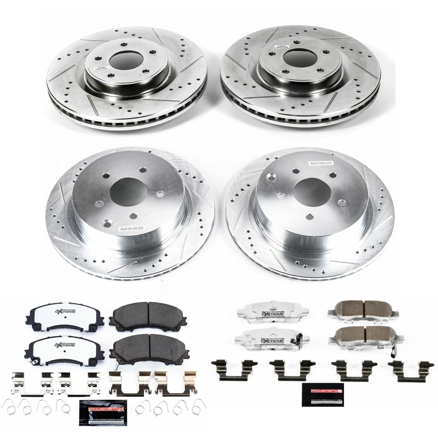 PowerStop Front & Rear Z26 Street Warrior Brake Kit | Infiniti Q50 (14-17) (K6943-26)