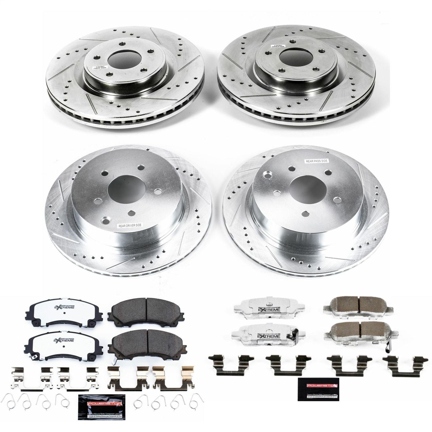 PowerStop Front & Rear Z26 Street Warrior Brake Kit | Infiniti Q50 (14-17) (K6943-26)