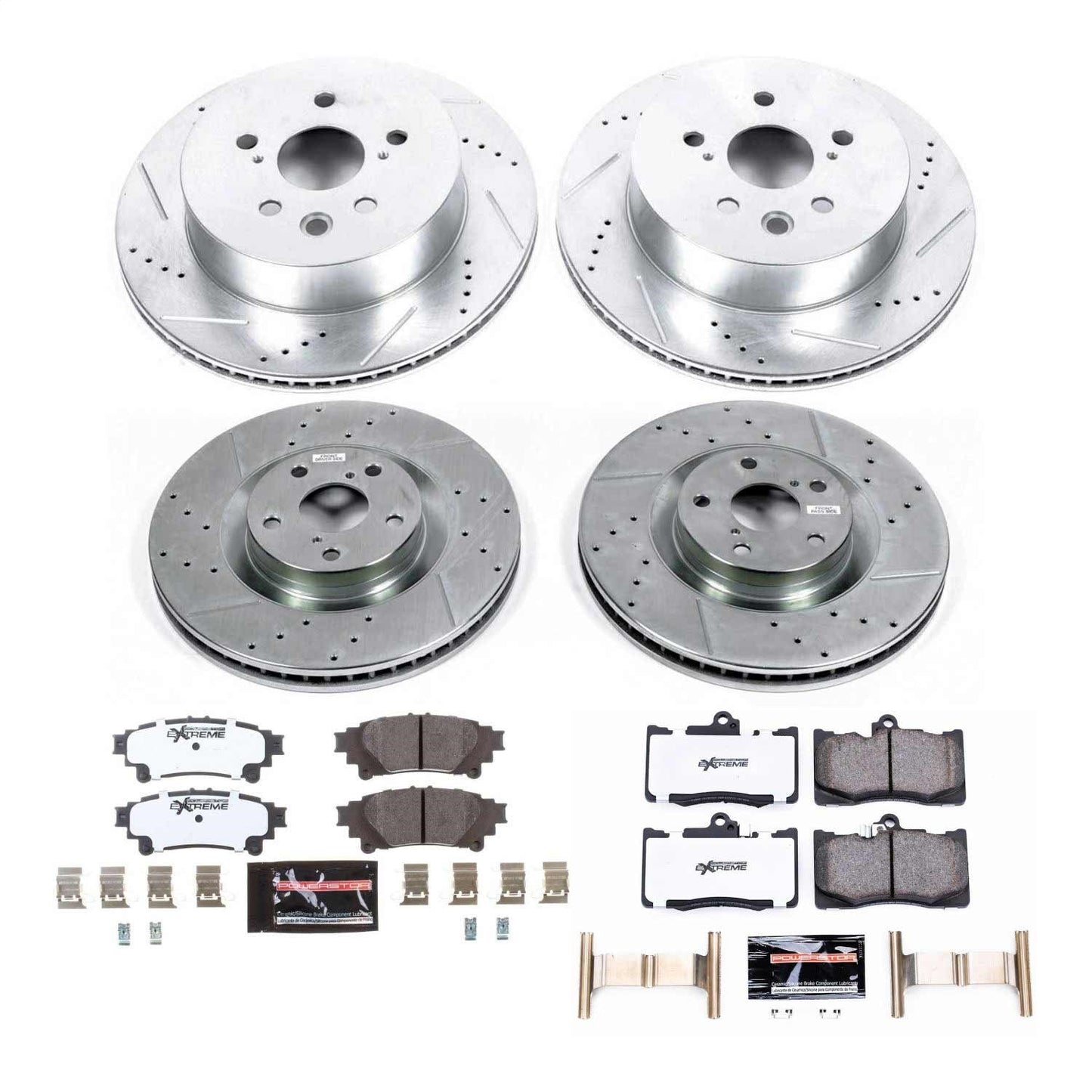 PowerStop Front & Rear Z26 Street Warrior Brake Kit | Lexus IS350 (14-15) (K6947-26)