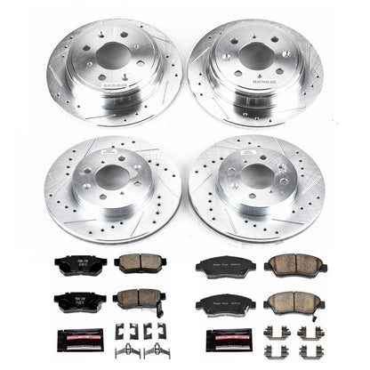 PowerStop Front & Rear Z23 Evolution Sport Brake Kit | Honda Civic Del Sol (94-97) (K695)
