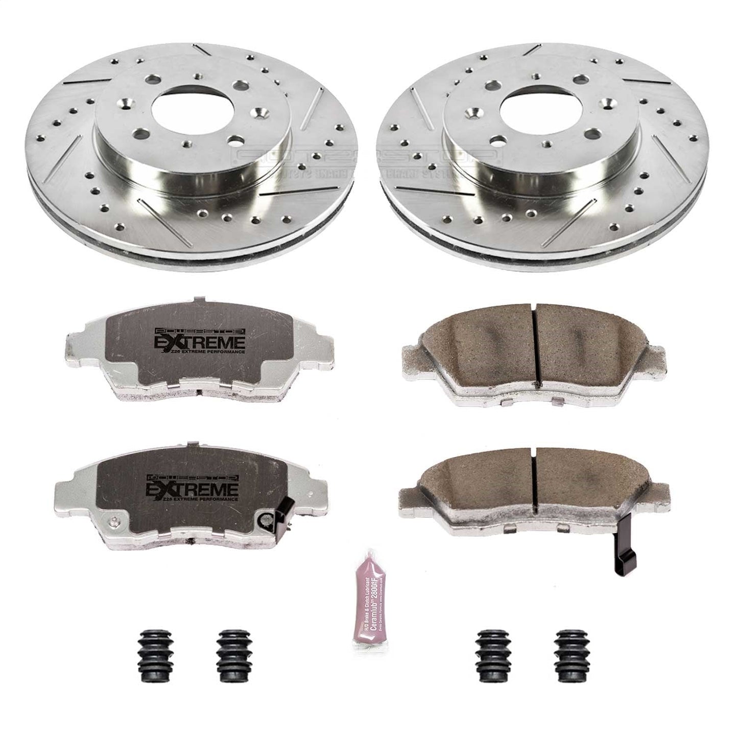 PowerStop Front Z26 Street Warrior Brake Kit | Honda Civic (03-05) (K696-26)