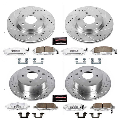 PowerStop Front & Rear Z26 Street Warrior Brake Kit | Nissan Sentra (13-18) (K6960-26)