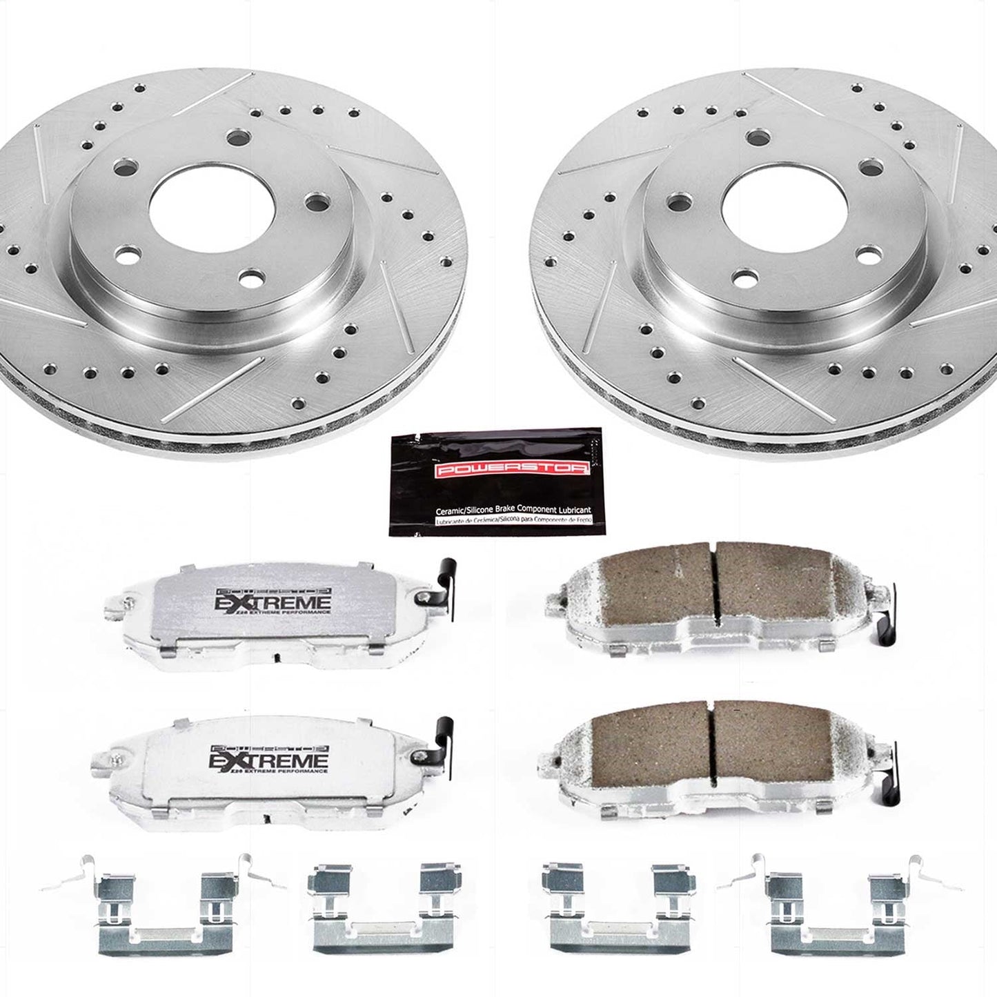 PowerStop Front Z26 Street Warrior Brake Kit | Nissan Sentra (13-18) (K6961-26)
