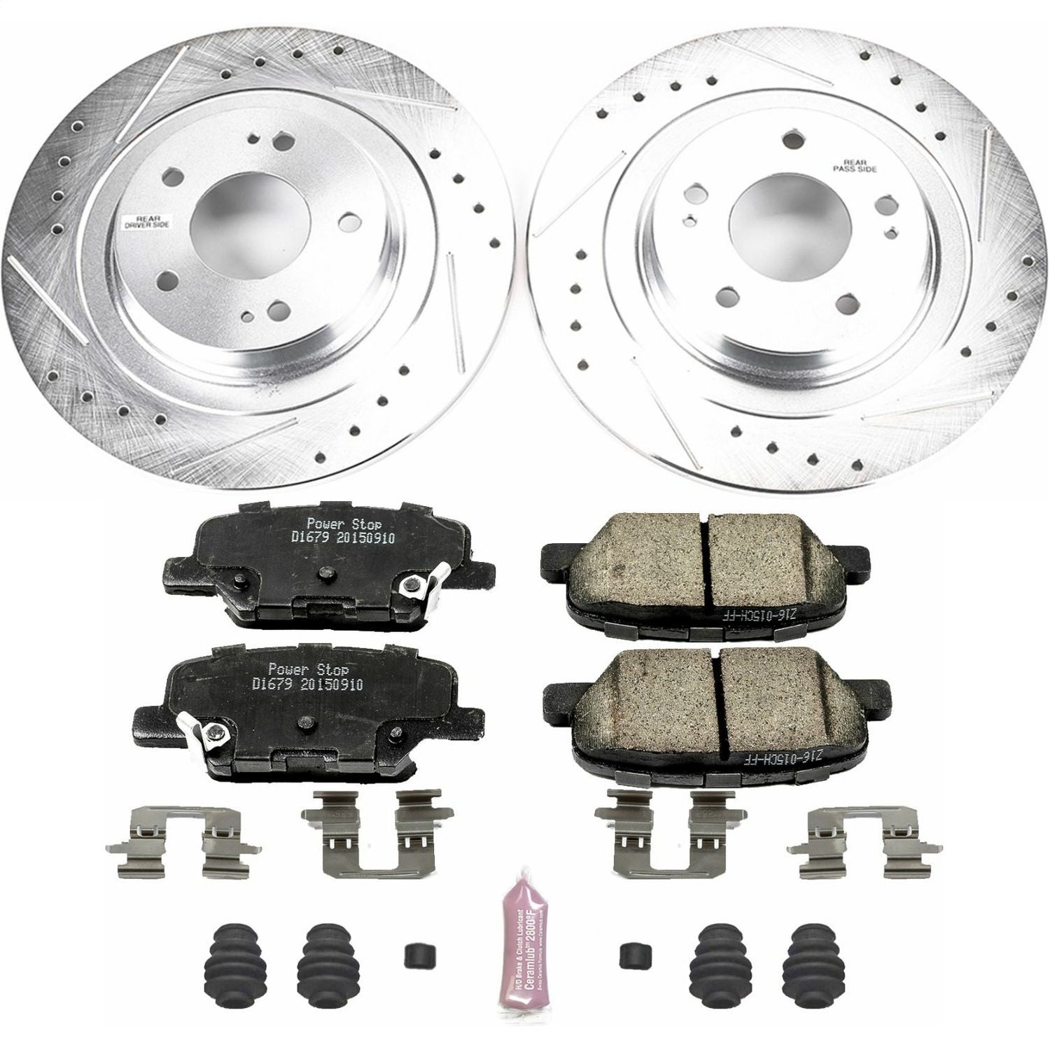 PowerStop Rear Z23 Evolution Sport Brake Kit | Mitsubishi Outlander (14-18) (K6976)
