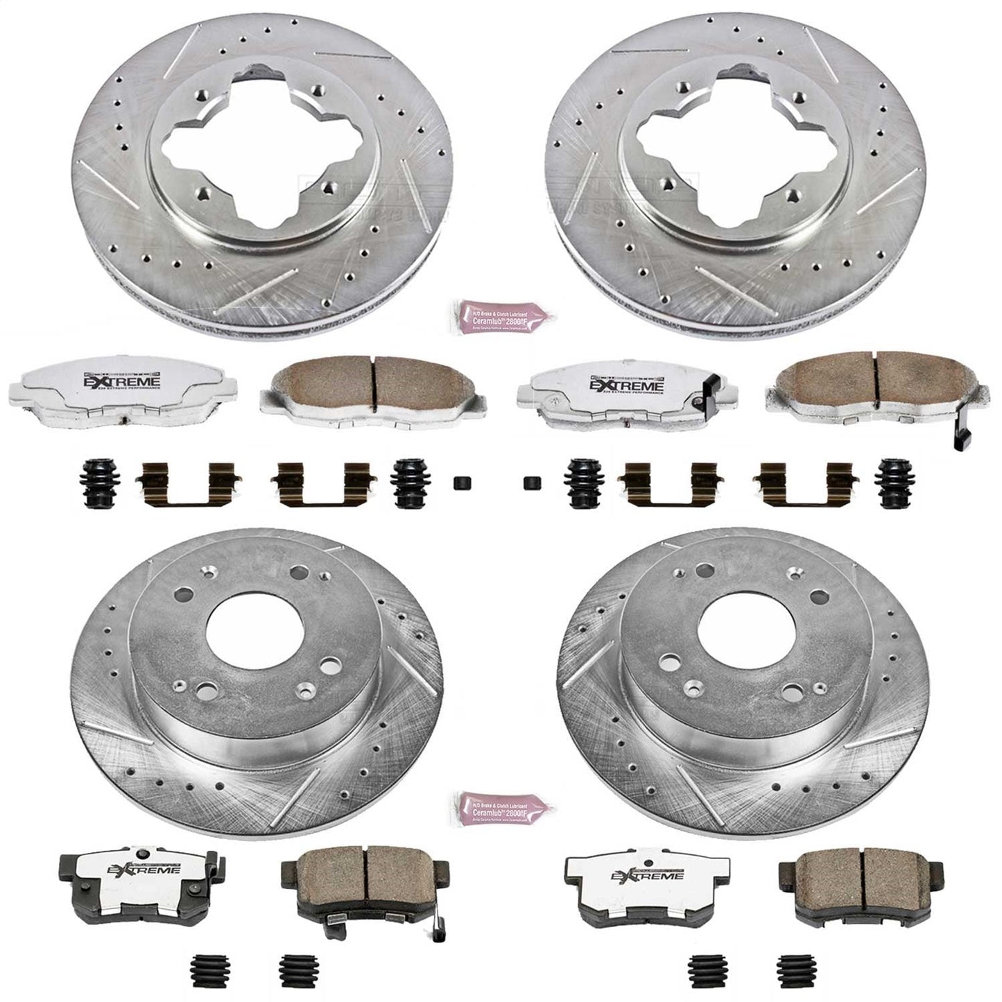 PowerStop Front & Rear Z26 Street Warrior Brake Kit | Acura CL (97) (K698-26)