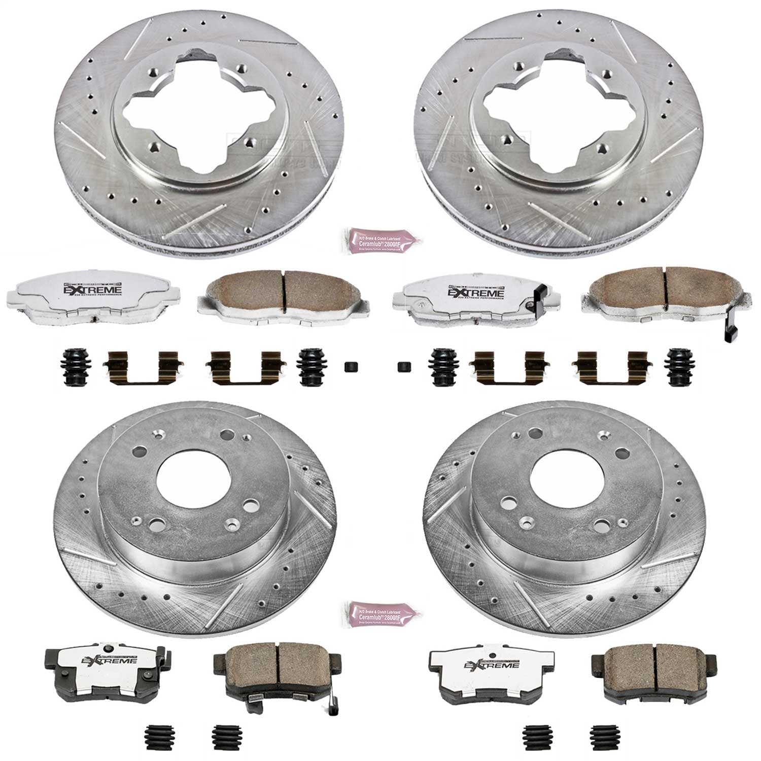 PowerStop Front & Rear Z26 Street Warrior Brake Kit | Acura CL (97) (K698-26)