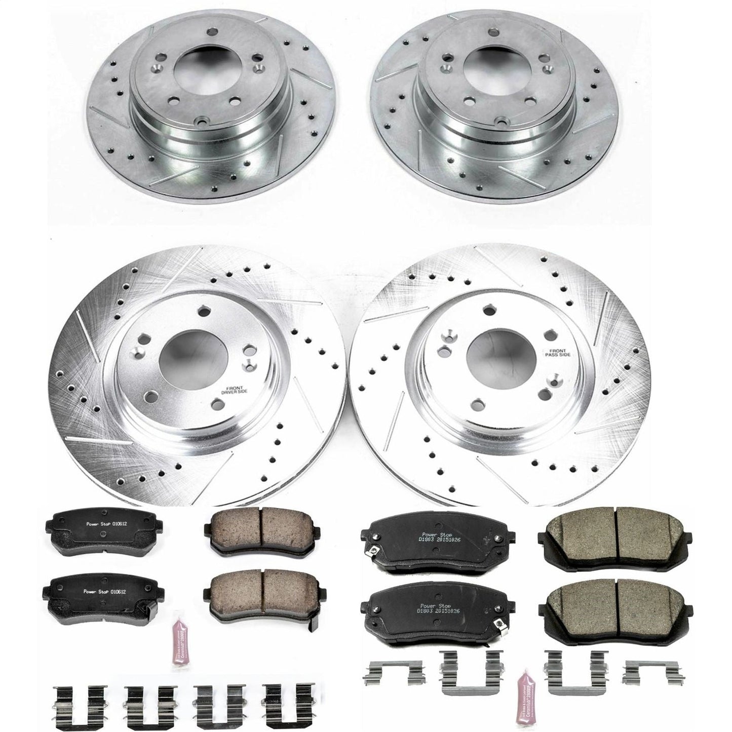 PowerStop Front & Rear Z23 Evolution Sport Brake Kit | Hyundai Sonata (15) (K6981)