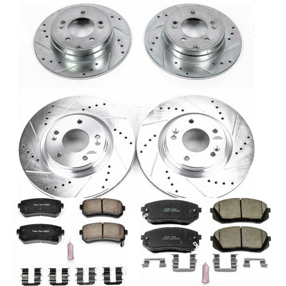 PowerStop Front & Rear Z23 Evolution Sport Brake Kit | Hyundai Sonata (15) (K6981)