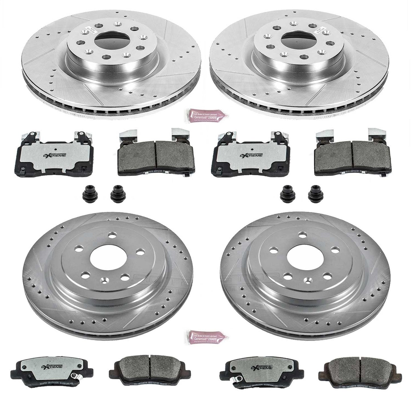PowerStop Front & Rear Z26 Street Warrior Brake Kit | Cadillac CTS (14-18) (K6997-26)