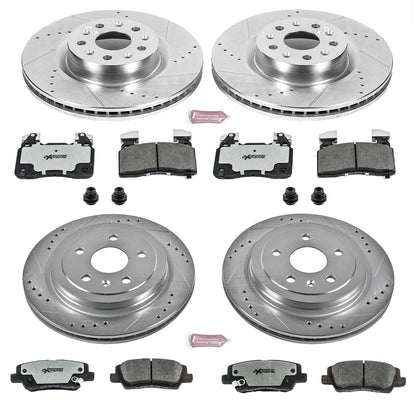 PowerStop Front & Rear Z26 Street Warrior Brake Kit | Cadillac CTS (14-18) (K6997-26)