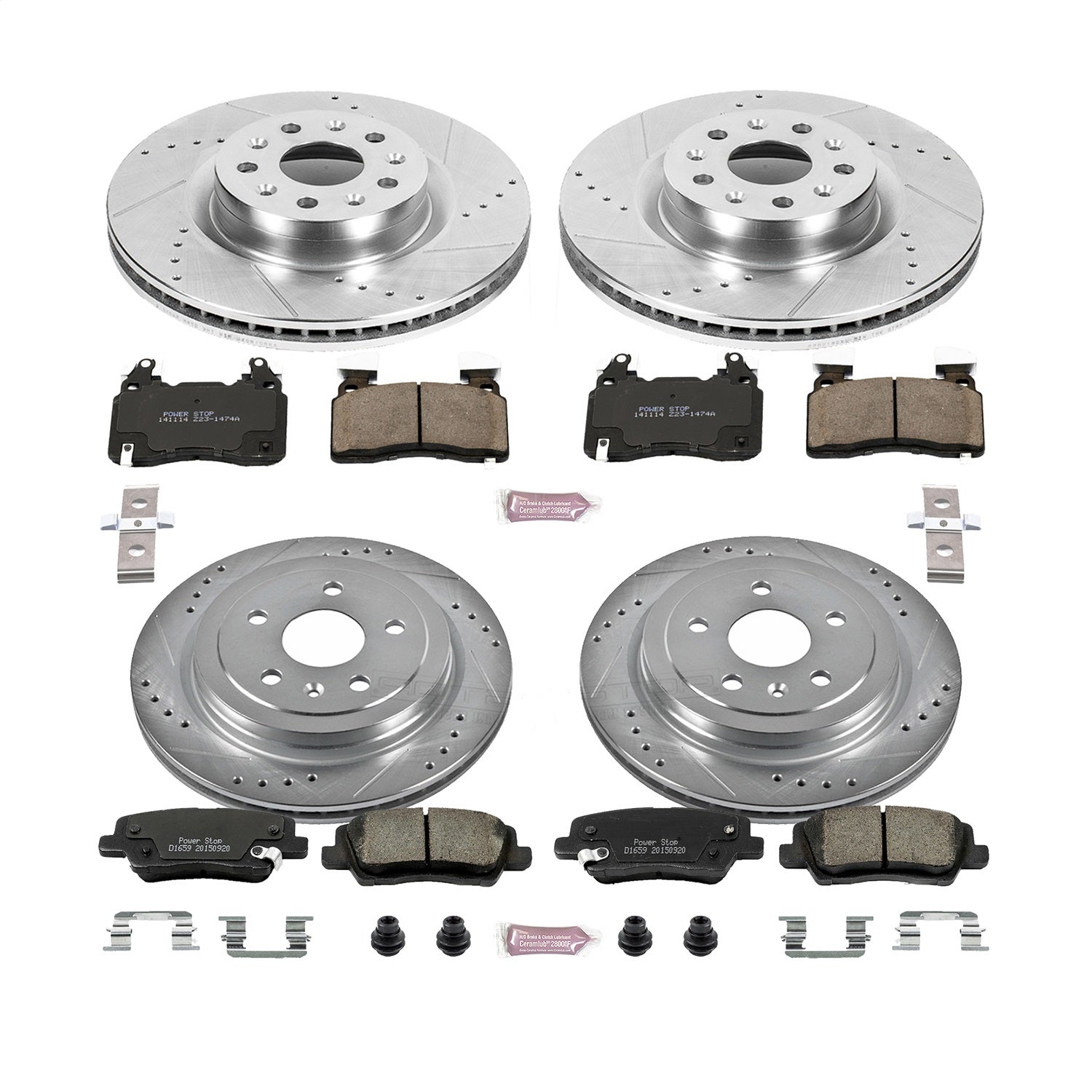 PowerStop Front & Rear Z23 Evolution Sport Brake Kit | Cadillac CTS (14-18) (K6997)