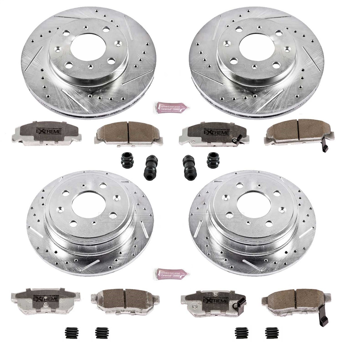 PowerStop Front & Rear Z26 Street Warrior Brake Kit | Honda Civic (92-95) (K700-26)