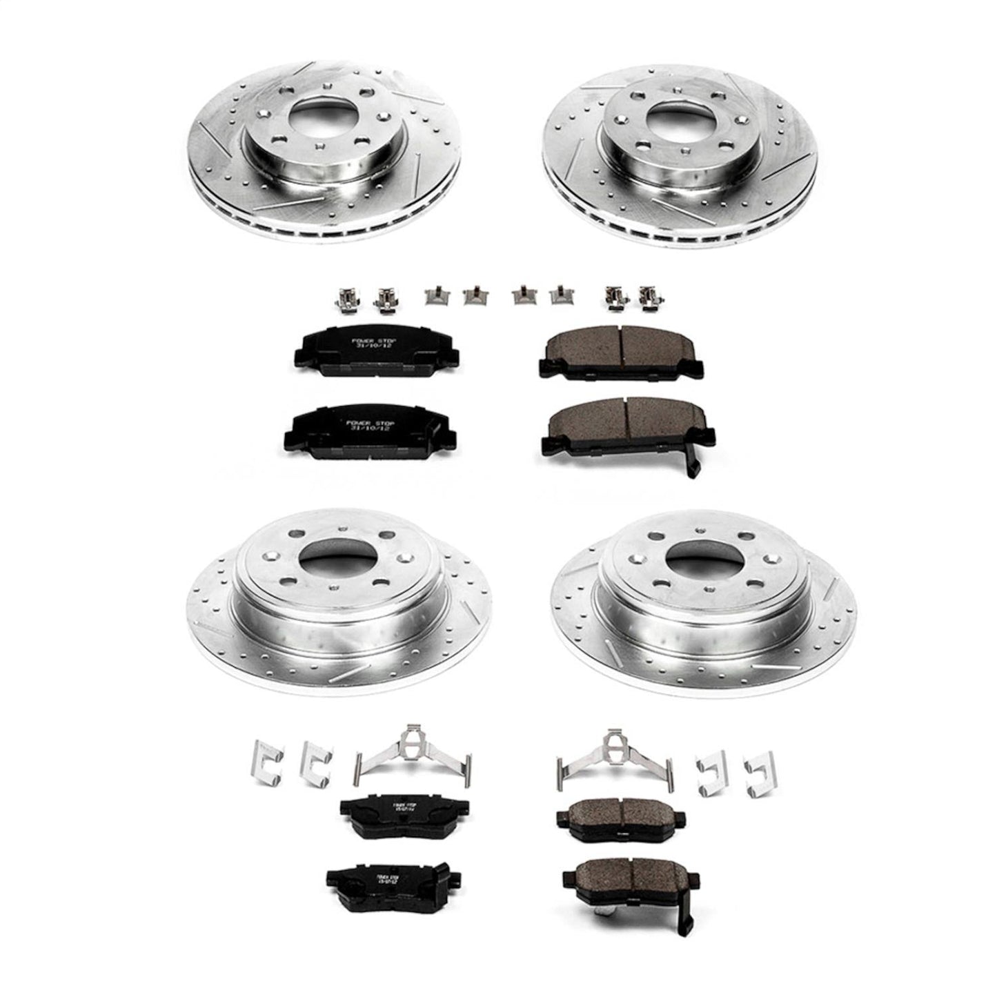 PowerStop Front & Rear Z23 Evolution Sport Brake Kit | Honda Civic (92-95) (K700)