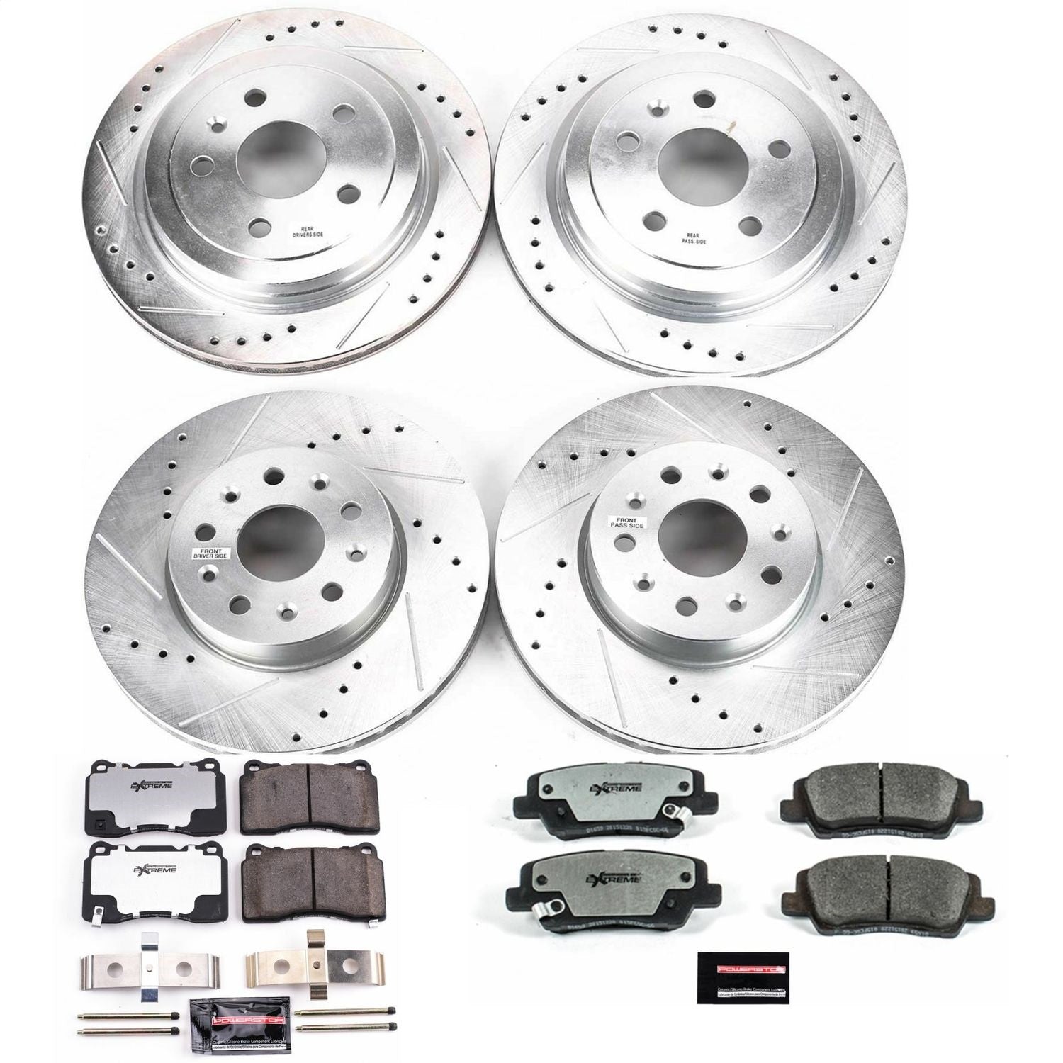 PowerStop Front & Rear Z26 Street Warrior Brake Kit | Cadillac CTS (14-18) (K7000-26)