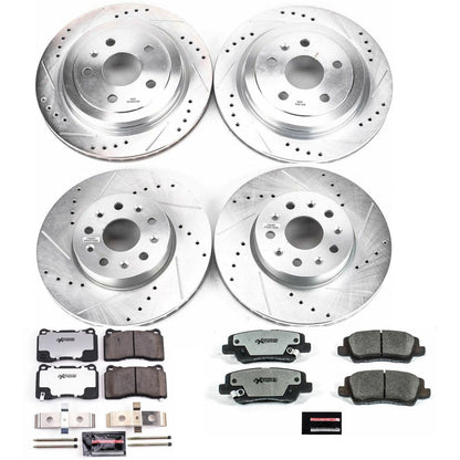 PowerStop Front & Rear Z26 Street Warrior Brake Kit | Cadillac CTS (14-18) (K7000-26)