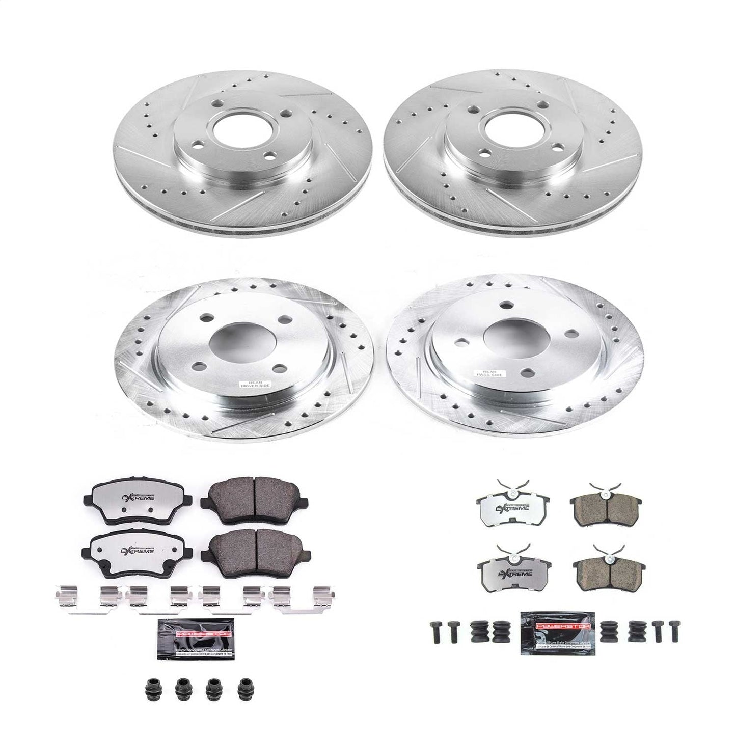 PowerStop Front & Rear Z26 Street Warrior Brake Kit | Ford Fiesta (14-19) (K7002-26)
