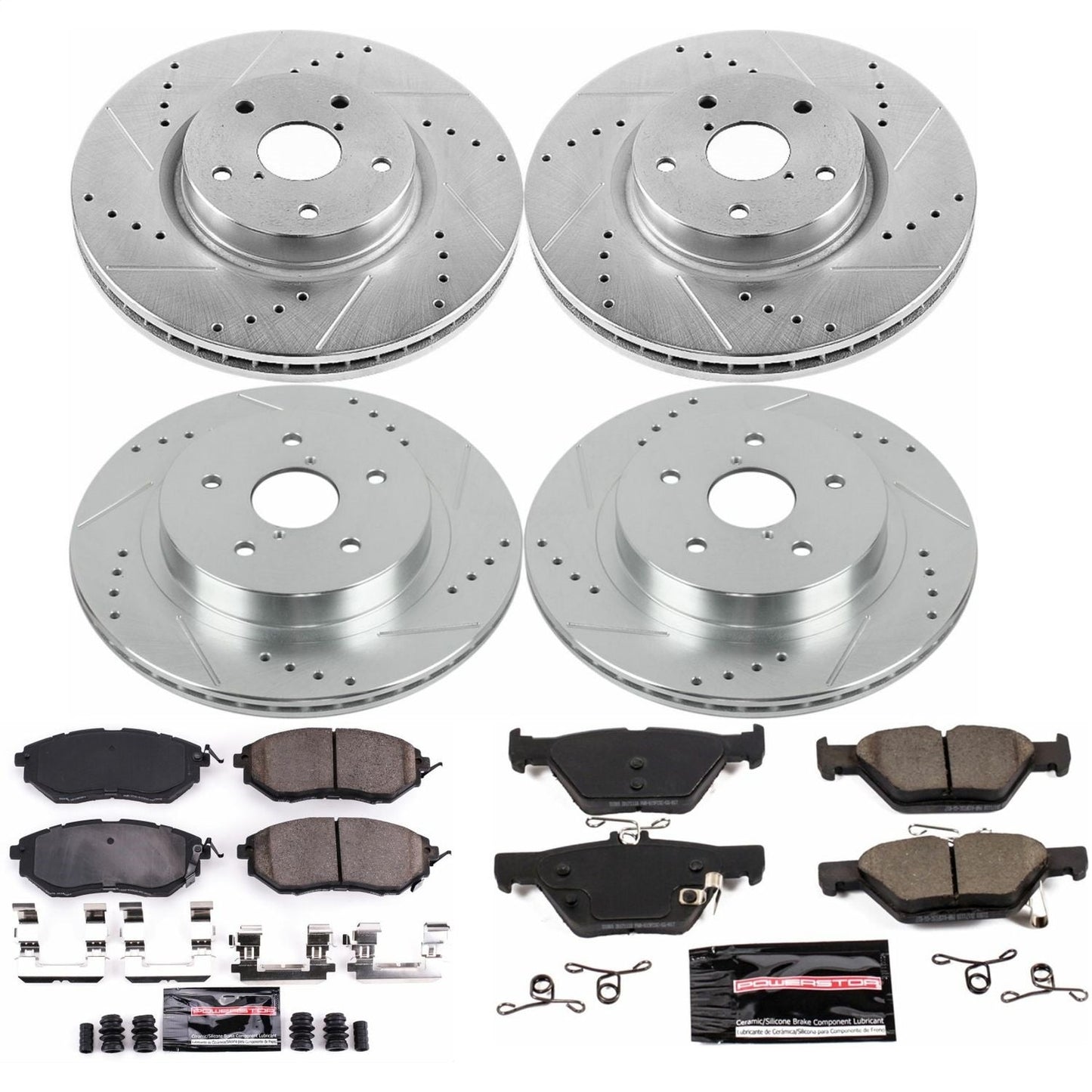 PowerStop Front & Rear Z23 Evolution Sport Brake Kit | Subaru Legacy (15-18) (K7028)