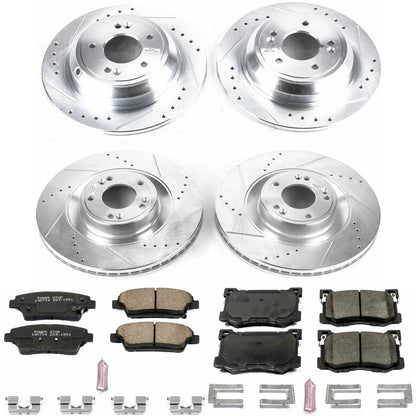 PowerStop Front & Rear Z23 Evolution Sport Brake Kit | Hyundai Genesis (15-16) (K7029)