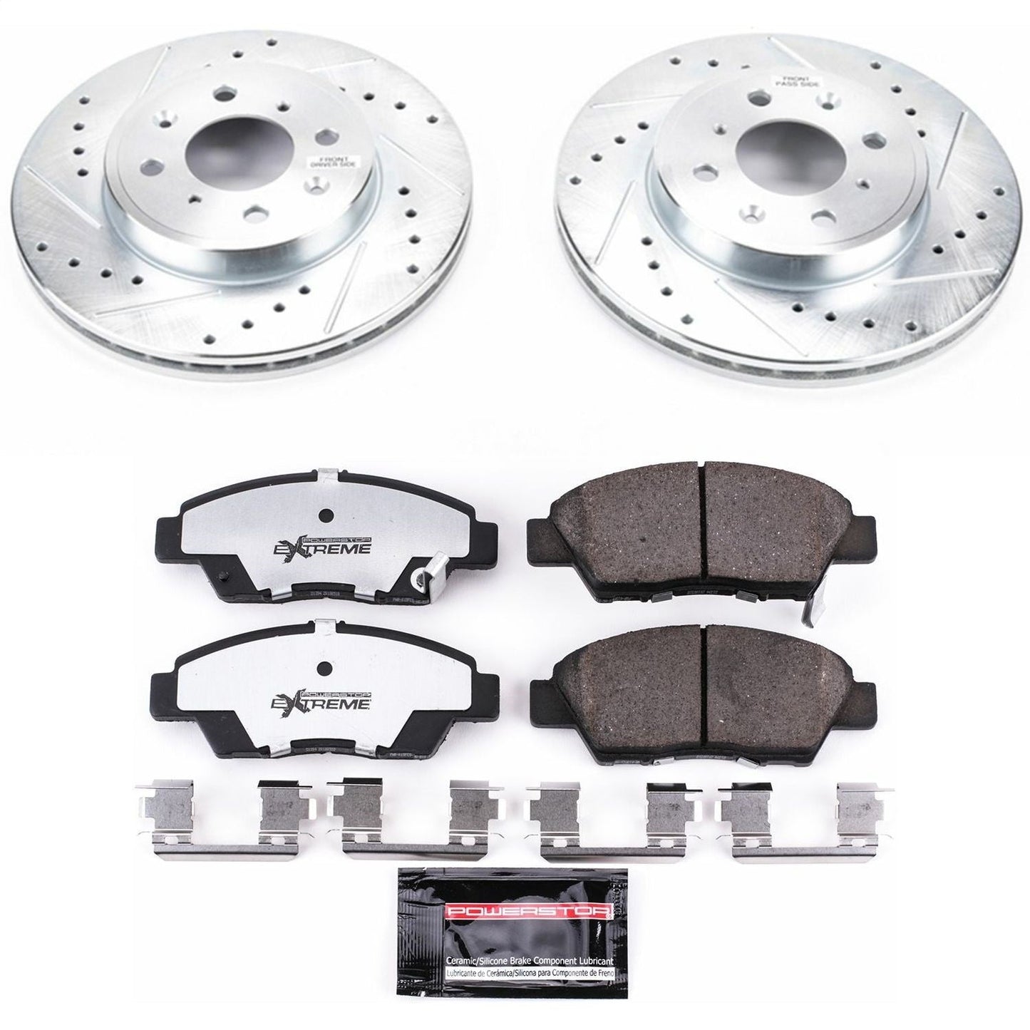 PowerStop Front Z26 Street Warrior Brake Kit | Honda Fit (15-19) (K7032-26)