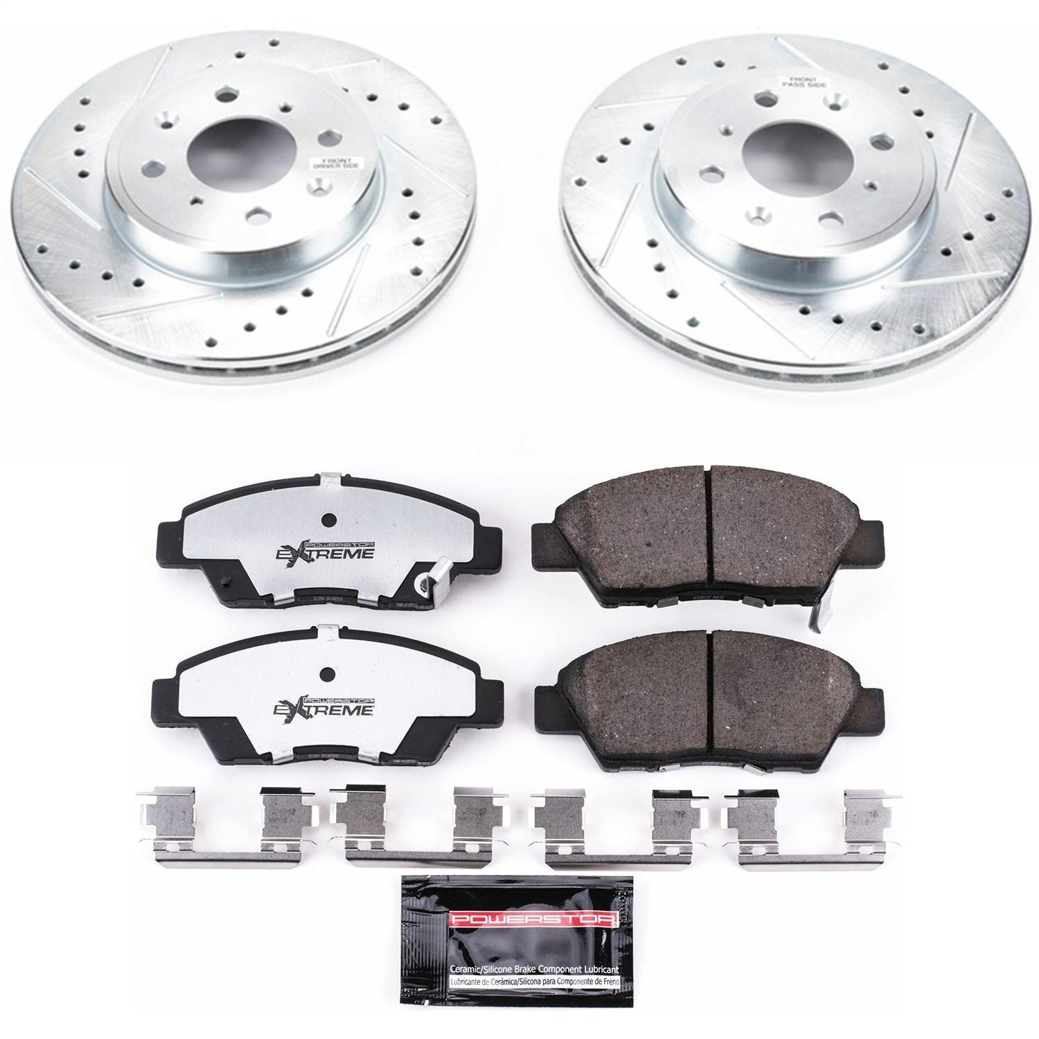 PowerStop Front Z26 Street Warrior Brake Kit | Honda Fit (15-19) (K7032-26)