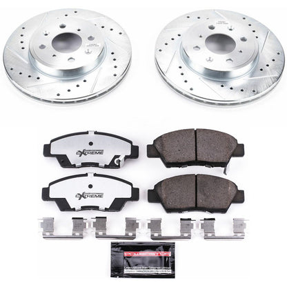PowerStop Front Z26 Street Warrior Brake Kit | Honda Fit (15-19) (K7032-26)