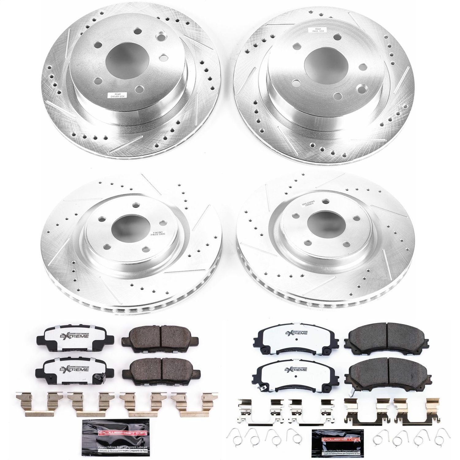 PowerStop Front & Rear Z26 Street Warrior Brake Kit | Nissan Rogue (14-19) (K7033-26)
