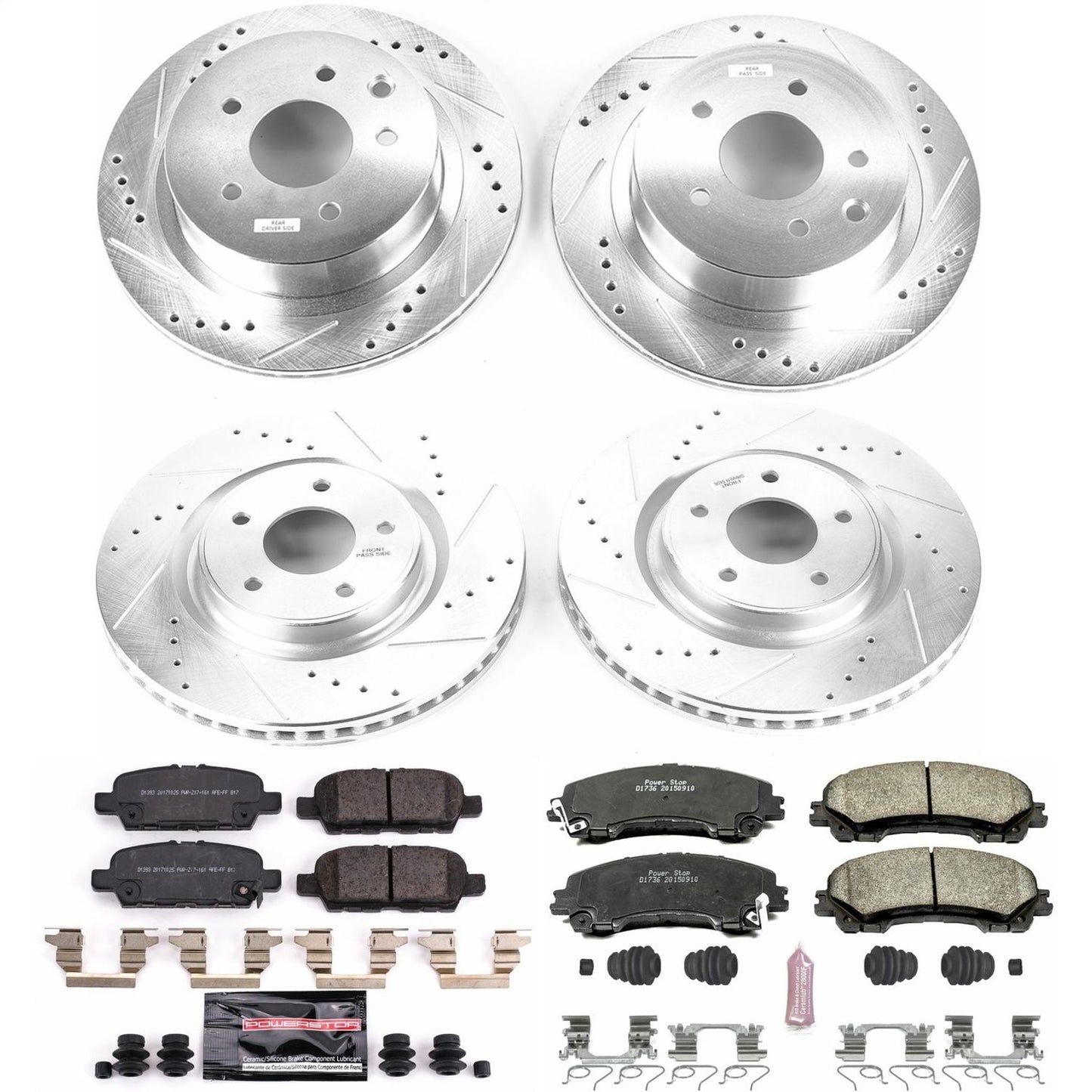 PowerStop Front & Rear Z23 Evolution Sport Brake Kit | Nissan Rogue (14-19) (K7033)