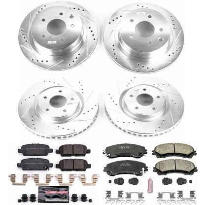 PowerStop Front & Rear Z23 Evolution Sport Brake Kit | Nissan Rogue (14-19) (K7033)