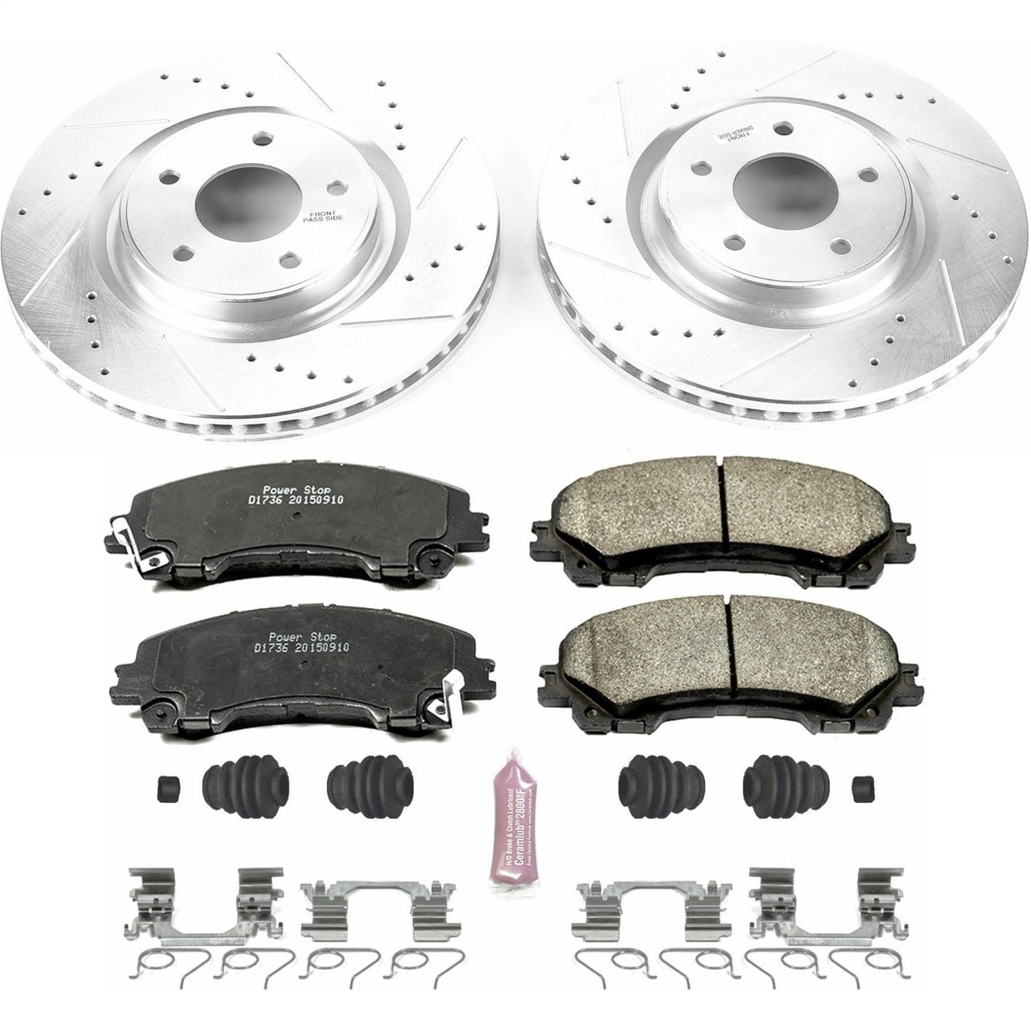 PowerStop Z23 Evolution Sport Front Brake Kit | Nissan Rogue (14-19) (K7034)