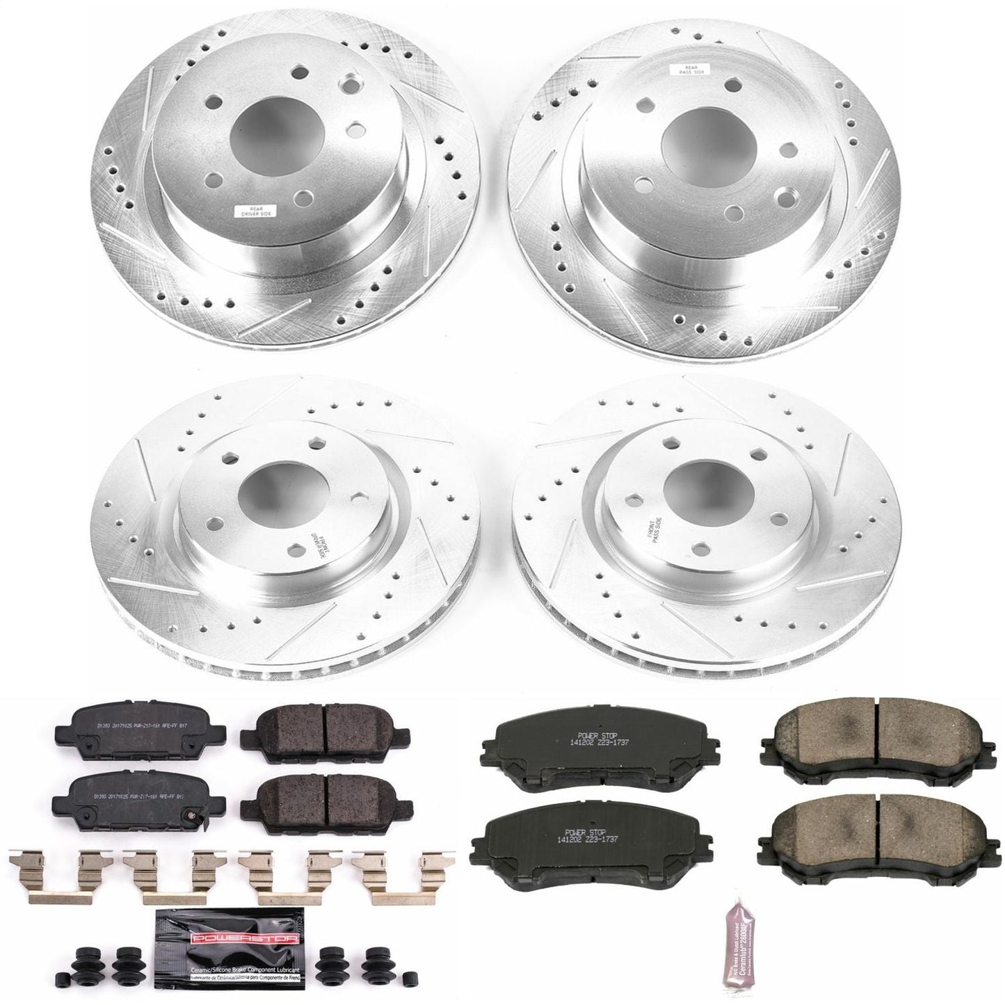 PowerStop Front & Rear Z23 Evolution Sport Brake Kit | Nissan Rogue (14-19) (K7035)