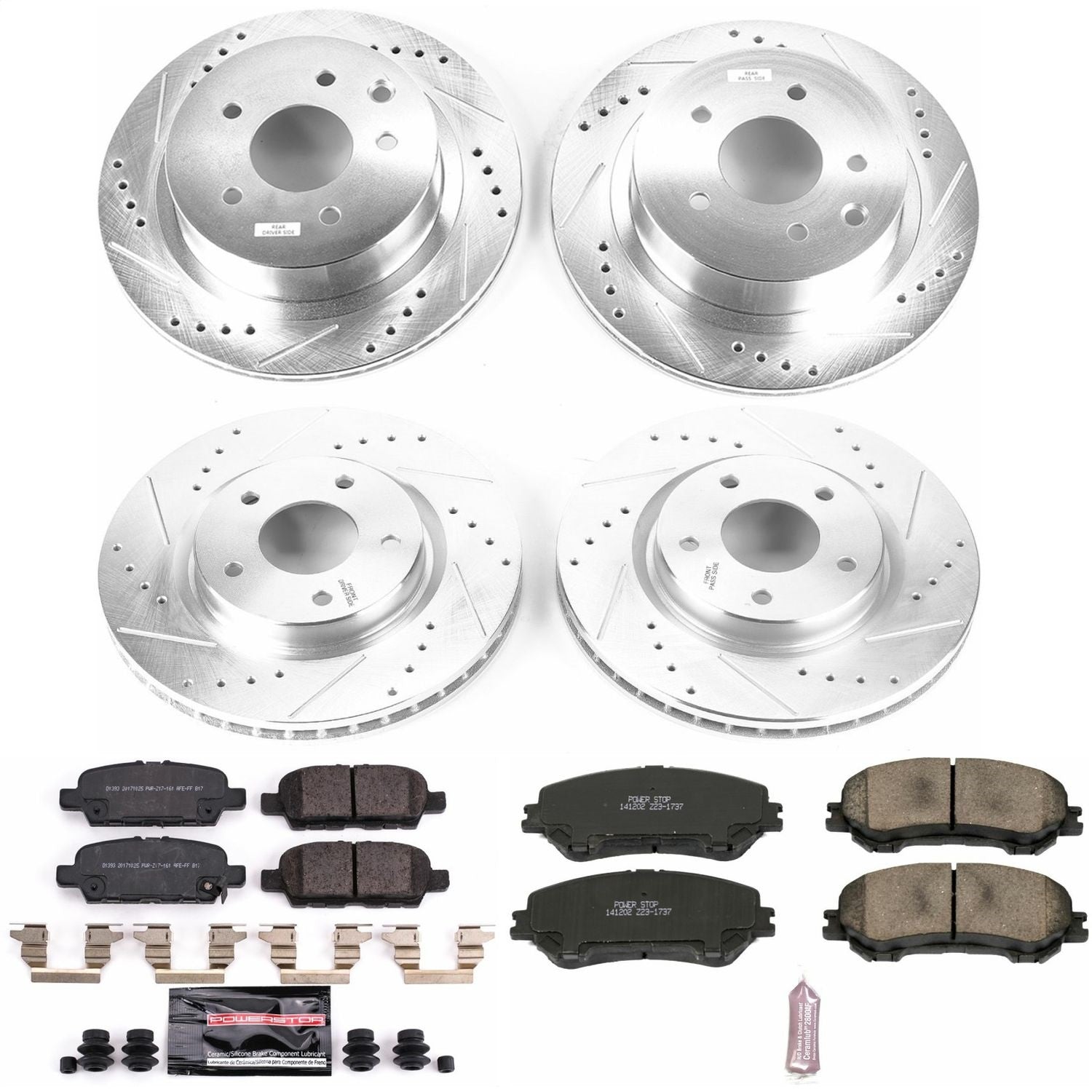 PowerStop Front & Rear Z23 Evolution Sport Brake Kit | Nissan Rogue (14-19) (K7035)