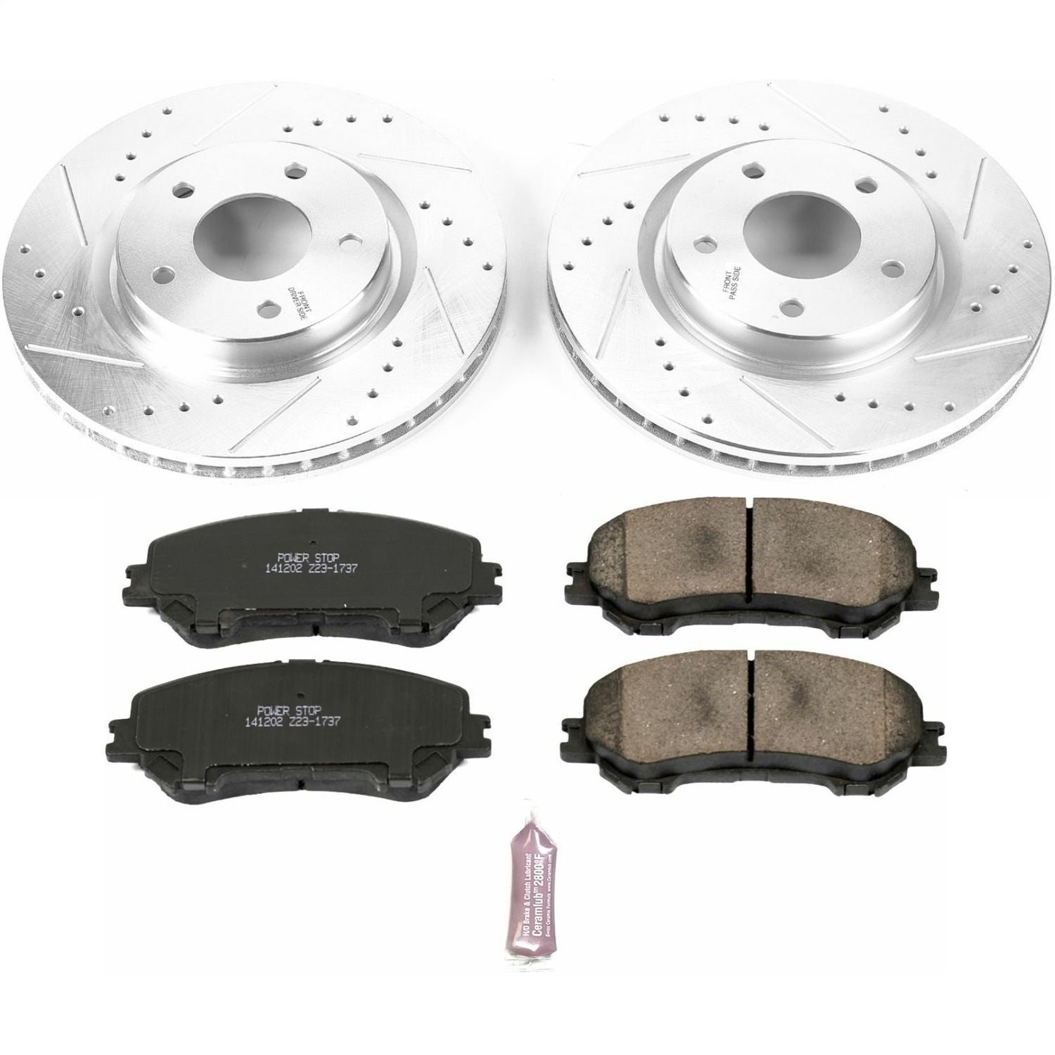 PowerStop Front Z23 Evolution Sport Brake Kit | Nissan Rogue (14-19) (K7036)