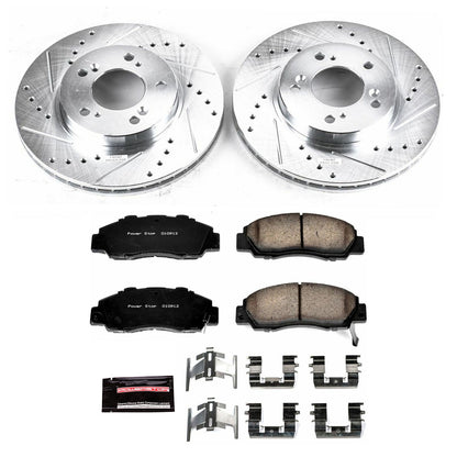 PowerStop Front Z23 Evolution Sport Brake Kit | Acura Integra (97-01) (K704)
