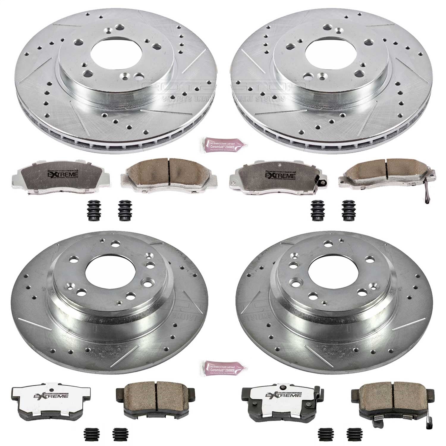 PowerStop Front & Rear Z26 Street Warrior Brake Kit | Acura RL (96-98) (K705-26)