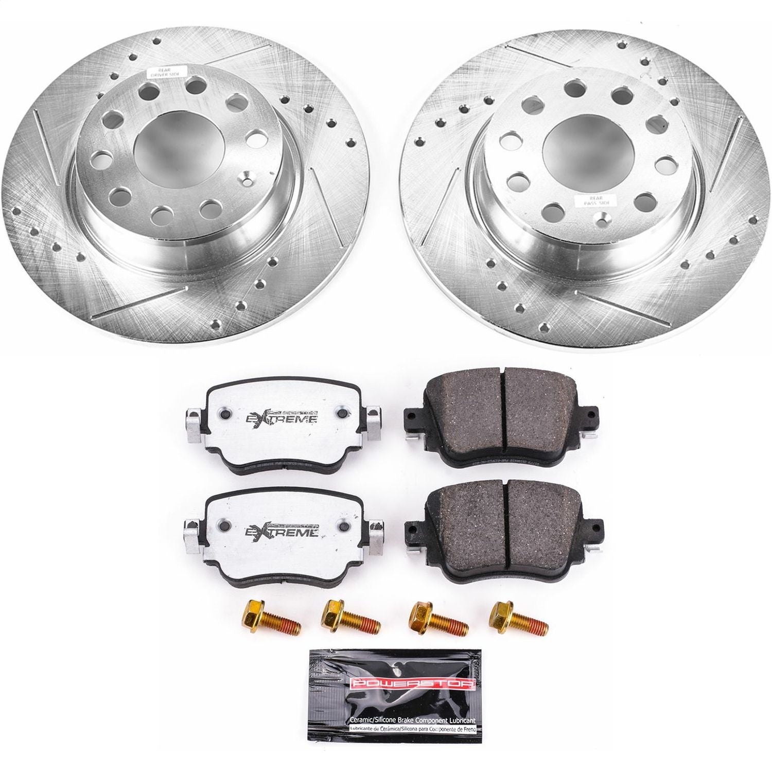 PowerStop Rear Z26 Street Warrior Brake Kit | Volkswagen Golf (15-18) (K7053-26)