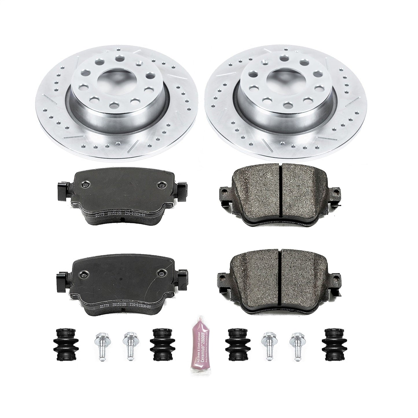PowerStop Z23 Evolution Sport Rear Brake Kit | Volkswagen Golf (15-18) (K7053)