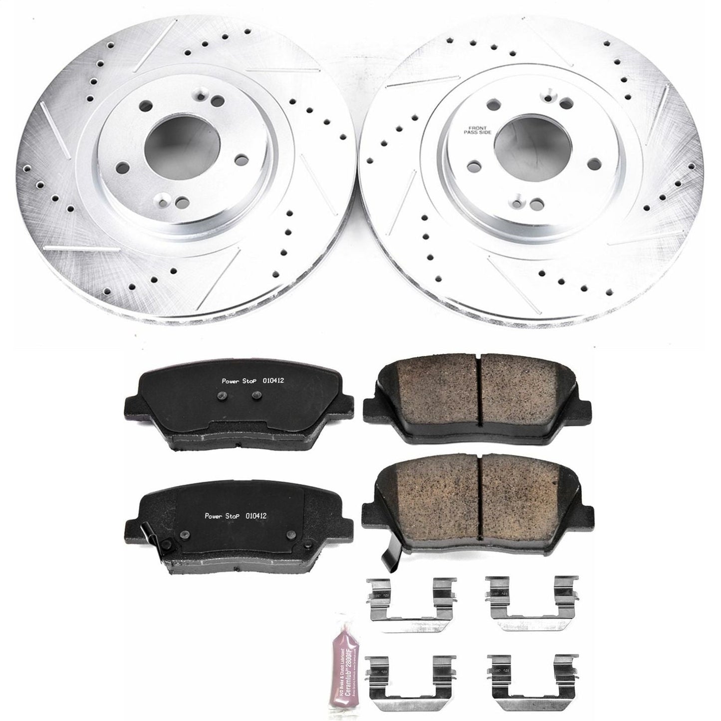 PowerStop Front Z23 Evolution Sport Brake Kit | Hyundai Santa Fe Sport (13-18) (K7064)