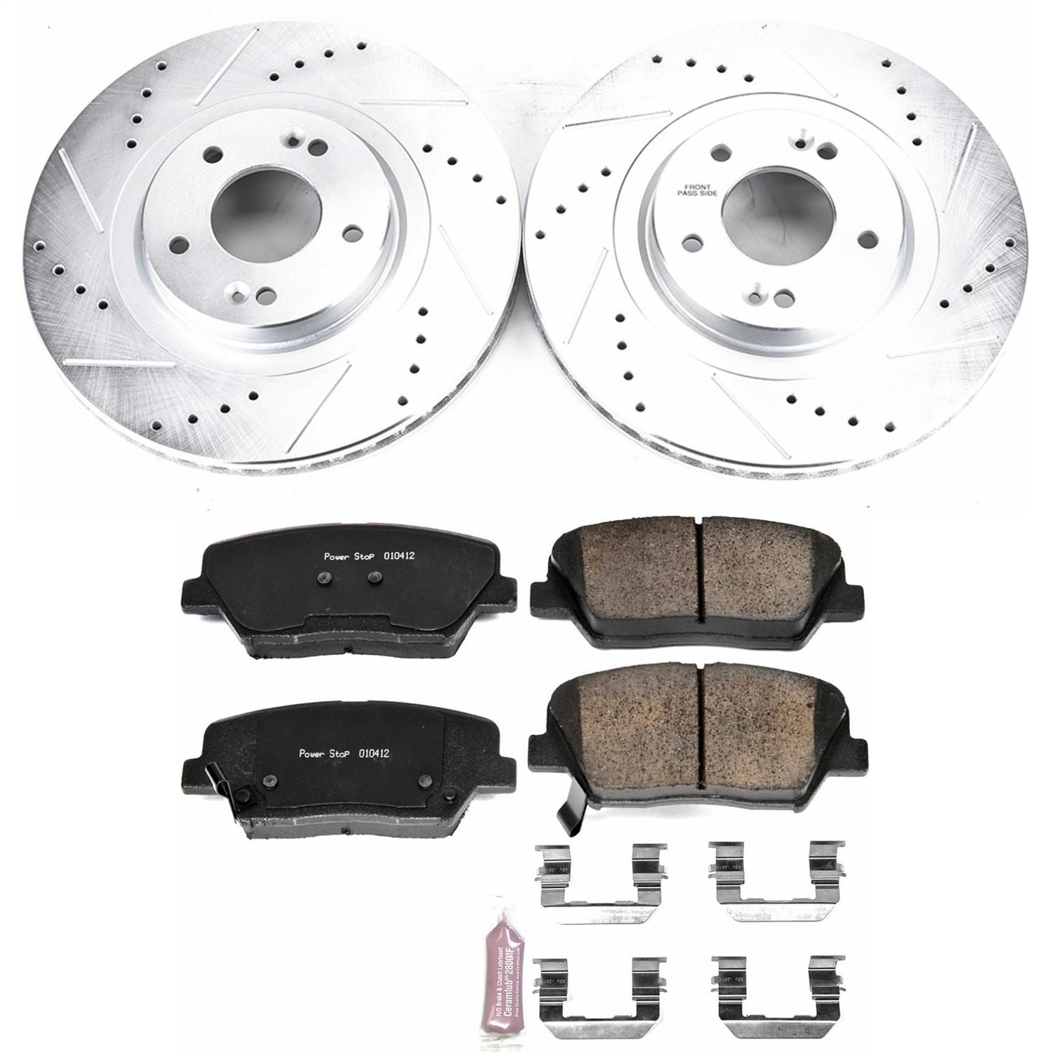 PowerStop Front Z23 Evolution Sport Brake Kit | Hyundai Santa Fe Sport (13-18) (K7064)