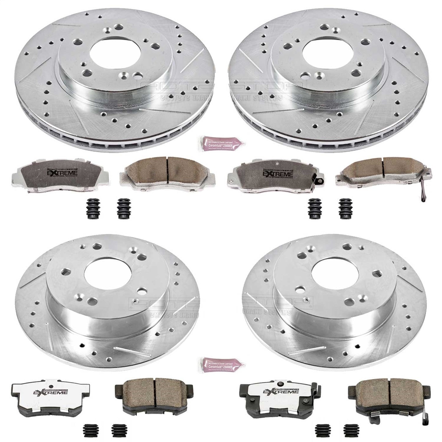 PowerStop Front & Rear Z26 Street Warrior Brake Kit | Acura Integra (97-01) (K707-26)