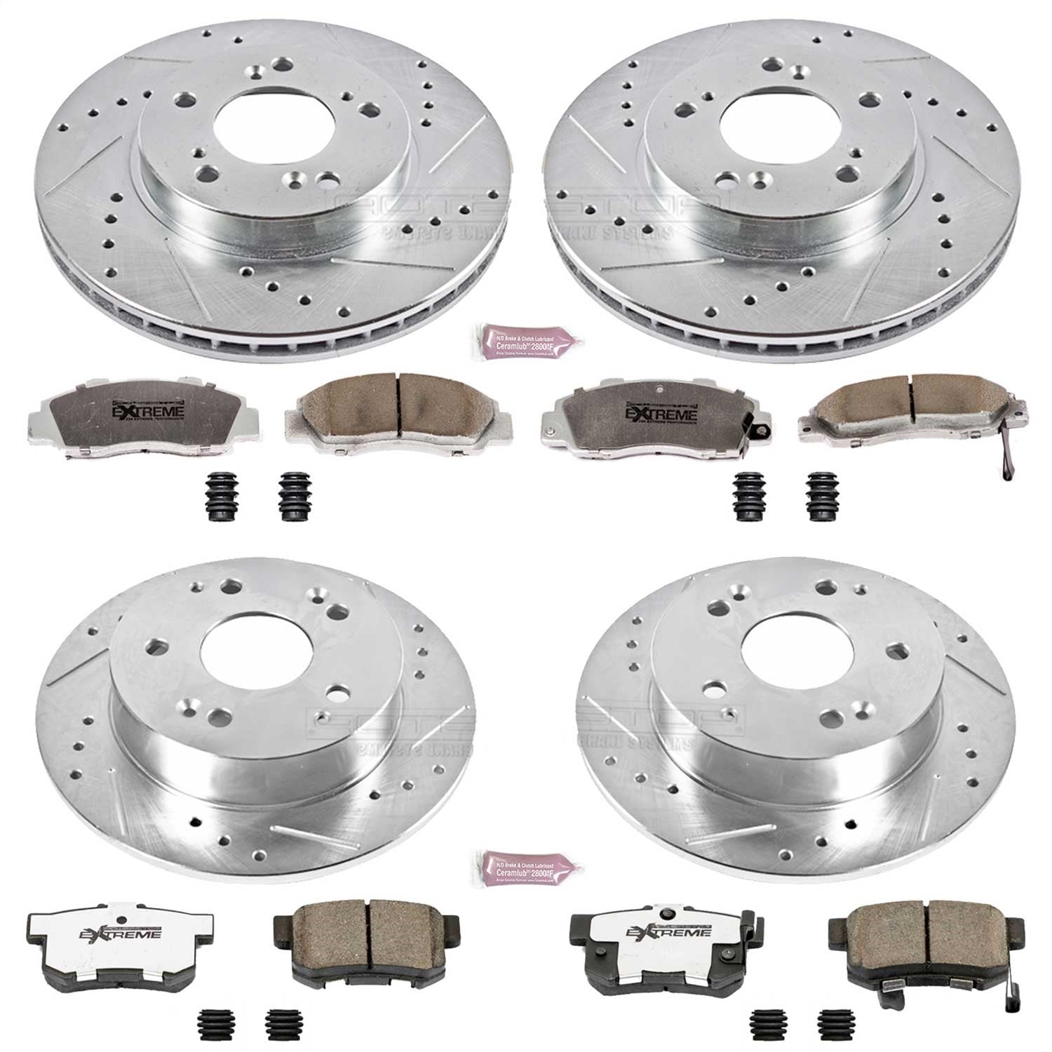 PowerStop Front & Rear Z26 Street Warrior Brake Kit | Acura Integra (97-01) (K707-26)