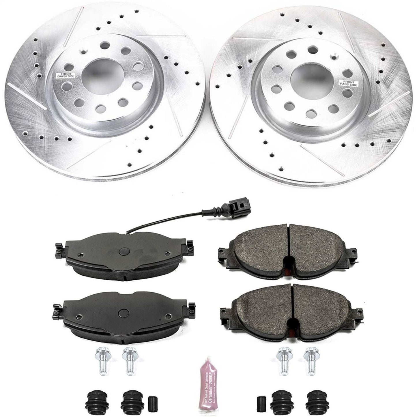 PowerStop Front Z23 Evolution Sport Brake Kit | Audi A3 (15-18) (K7082)