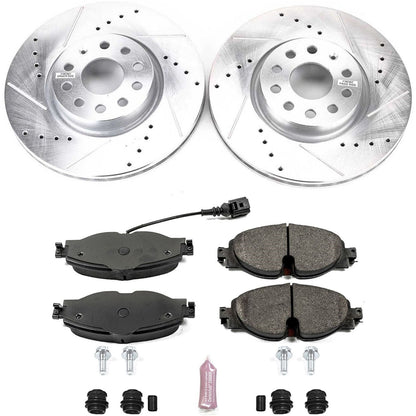 PowerStop Front Z23 Evolution Sport Brake Kit | Audi A3 (15-18) (K7082)
