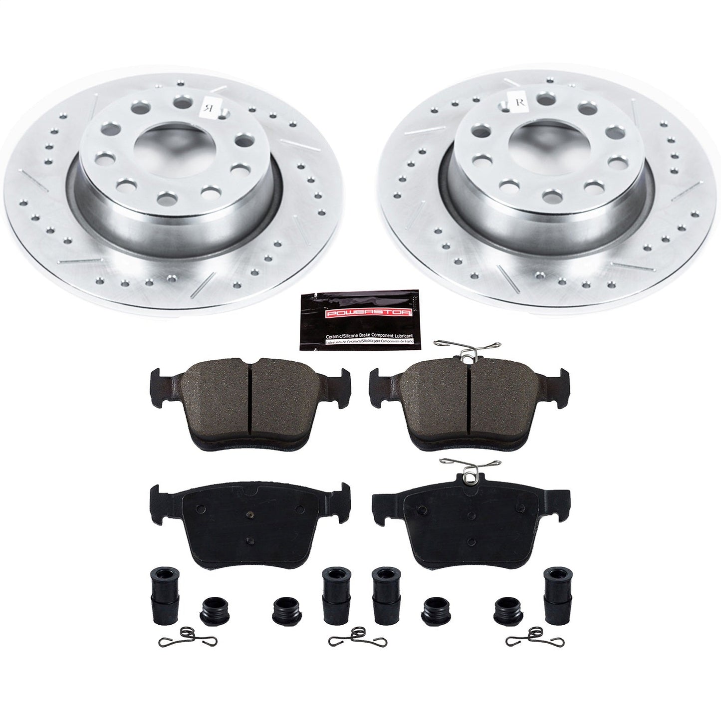 PowerStop Rear Z23 Evolution Sport Brake Kit | Audi A3 (15-18) (K7093)