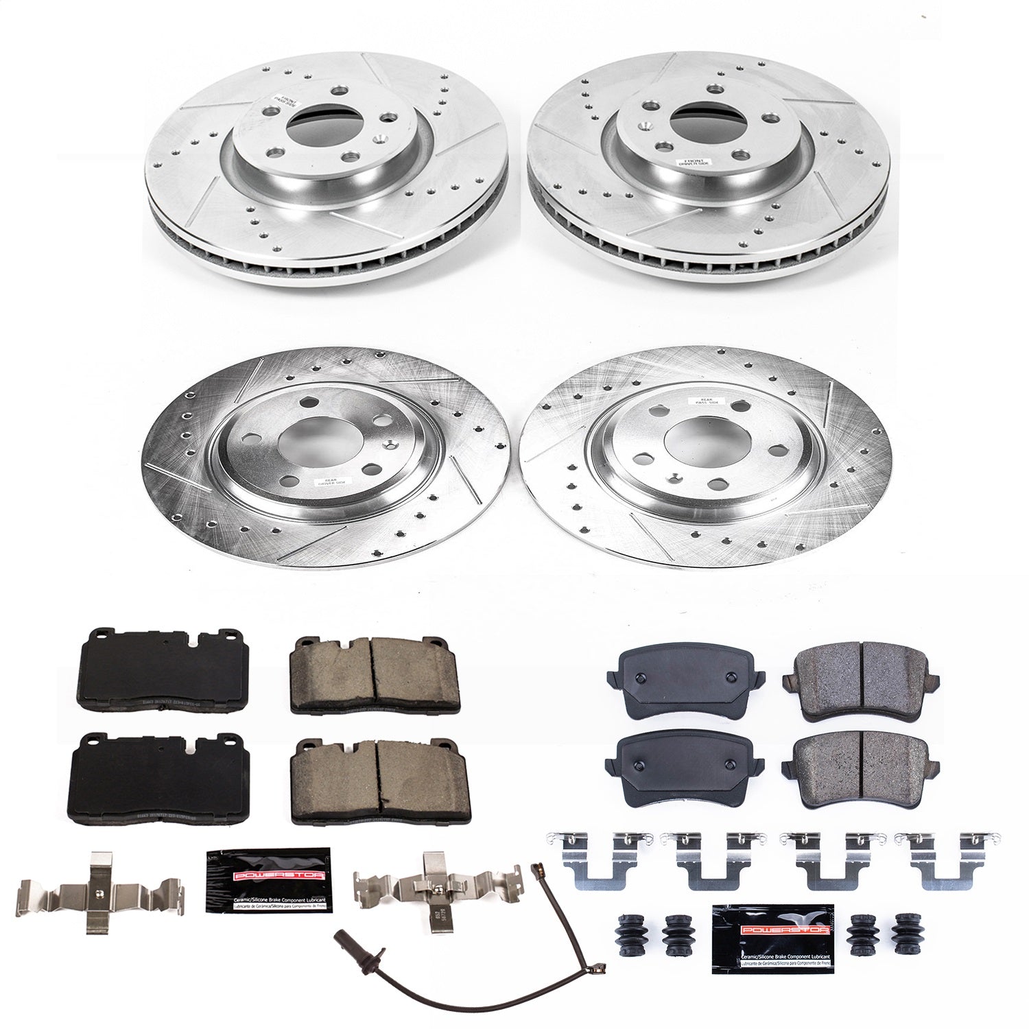PowerStop Front & Rear Z23 Evolution Sport Brake Kit | Audi Q5 (13) (K7096)