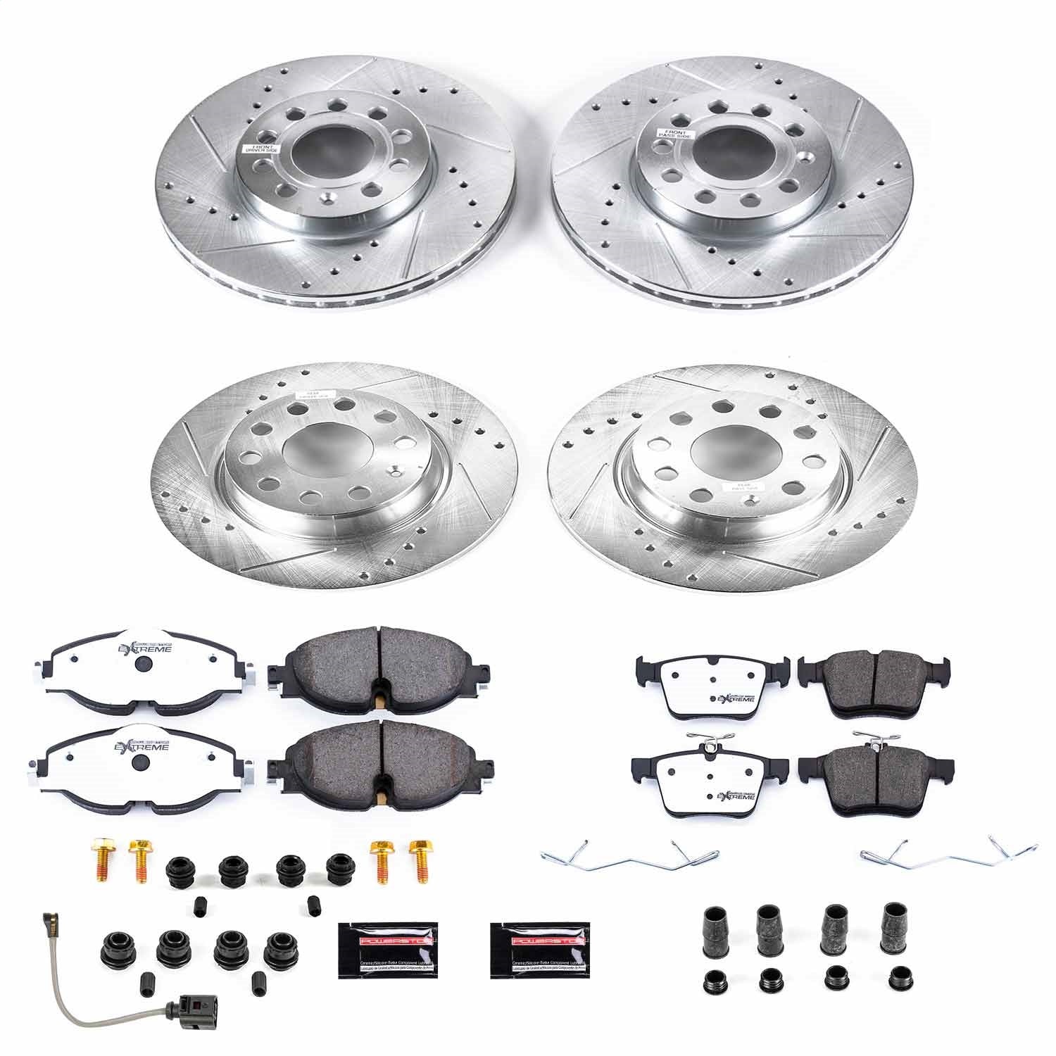 PowerStop Front & Rear Z23 Evolution Sport Brake Kit | Audi A3 (15-18) (K7111)