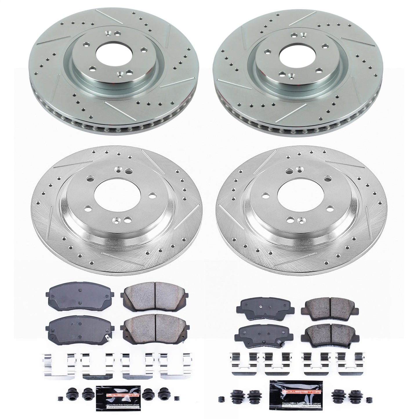PowerStop Front & Rear Z23 Evolution Sport Brake Kit | Hyundai Sonata (15) (K7114)