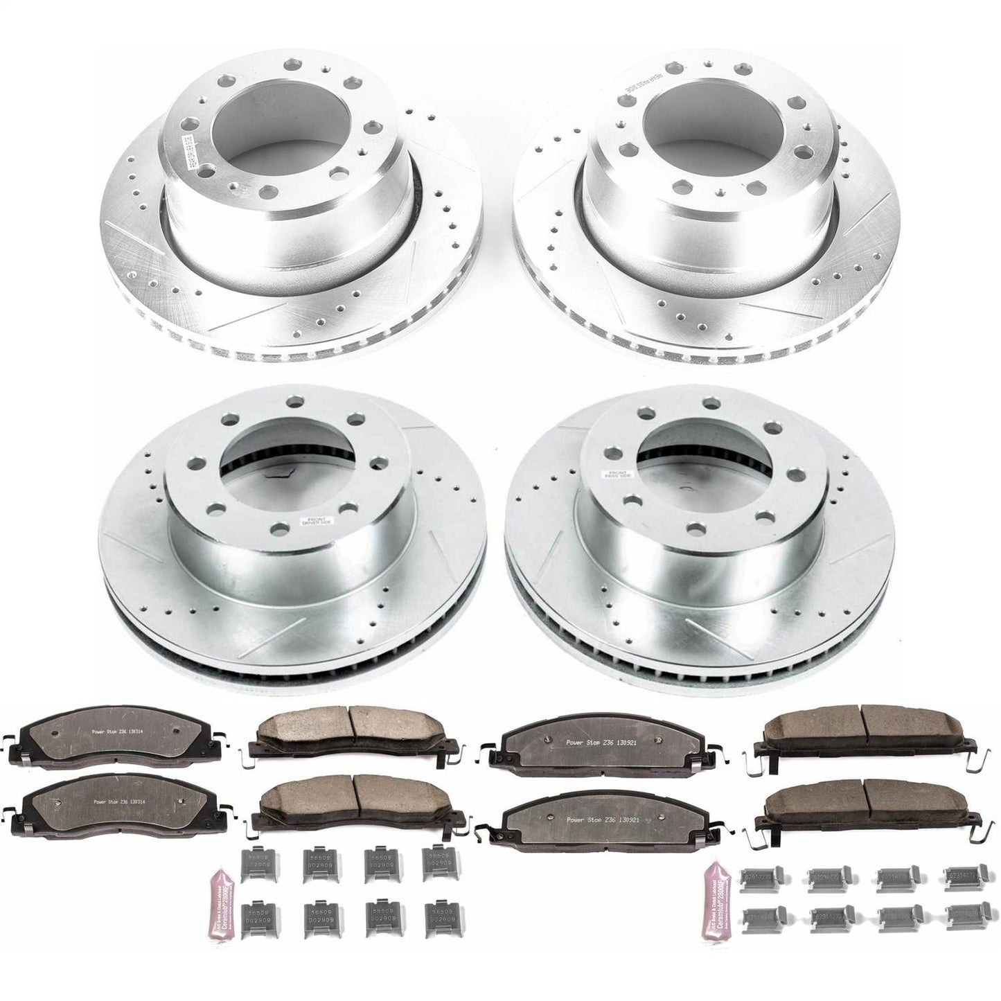 PowerStop Front and Rear Z36 Truck & Tow Brake Kit | Ram 3500 (13-18) (K7141-36)