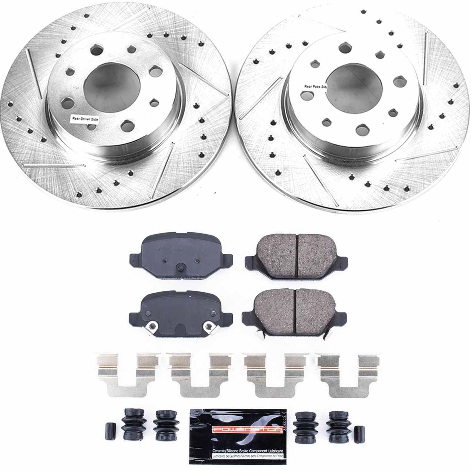 PowerStop Rear Z23 Evolution Sport Brake Kit | Fiat 500 (13-18) (K7169)