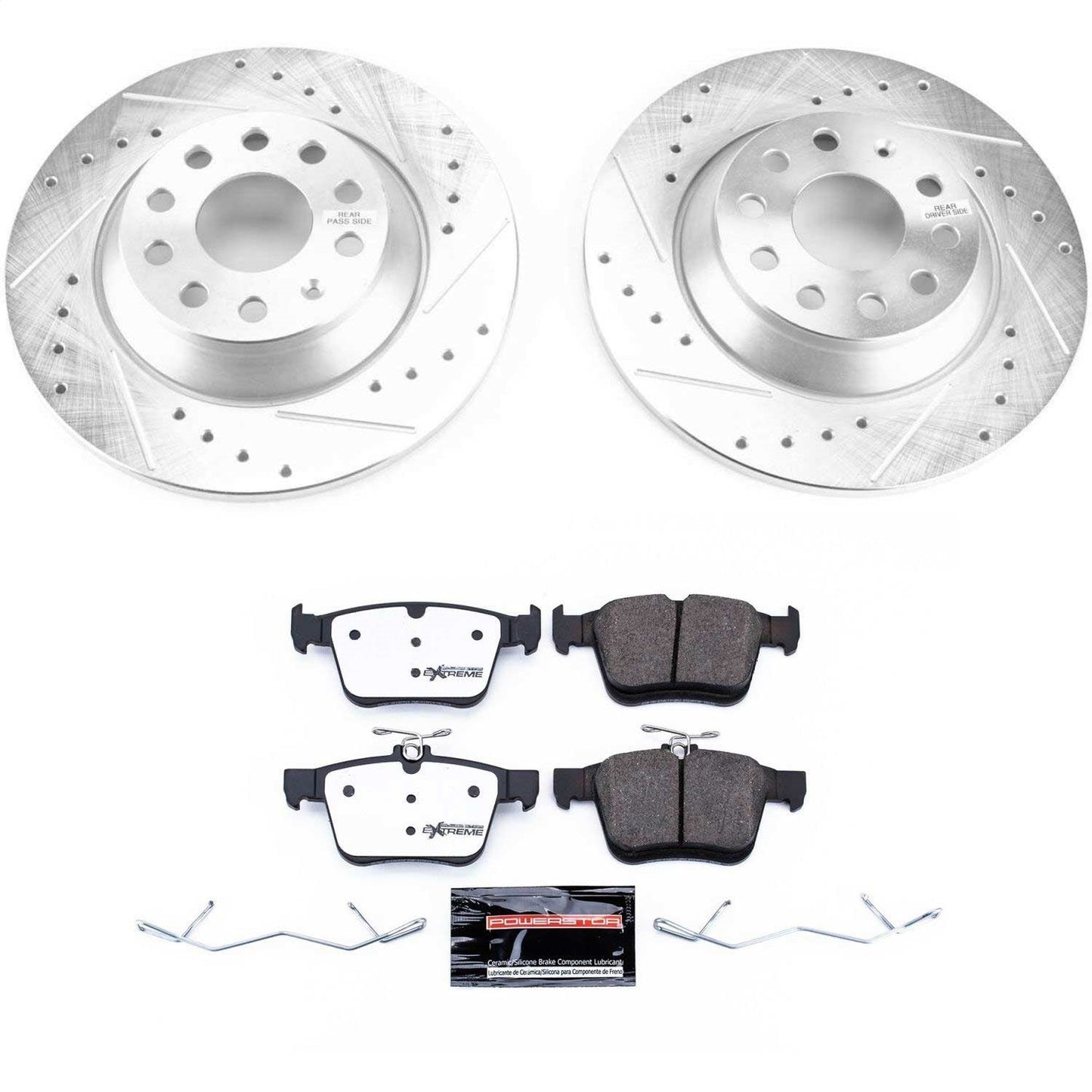 PowerStop Rear Z26 Street Warrior Brake Kit | Audi TT Quattro (16-18) (K7176-26)