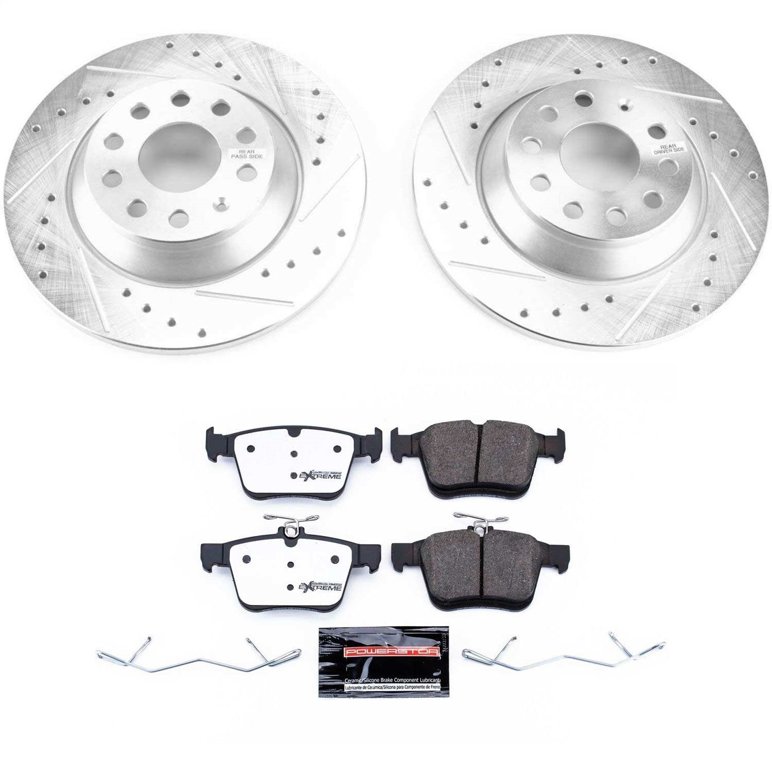 PowerStop Rear Z26 Street Warrior Brake Kit | Audi TT Quattro (16-18) (K7176-26)